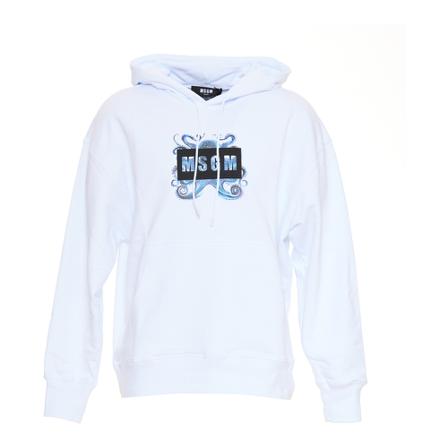 Msgm Octopus Hoodie Hvid, Herre