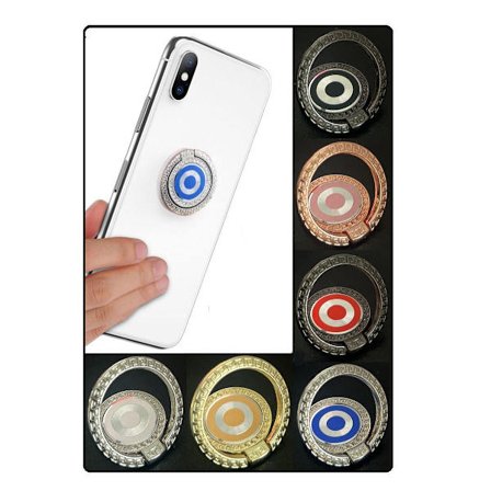 Metal Ring Holder Kickstand til Mobil / Tablets - rød sort