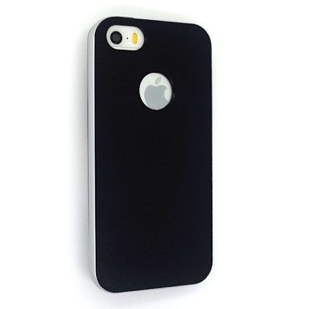 Iphone 5/5S/SE Silikon + Hård PC Hybrid Skal Case Silver