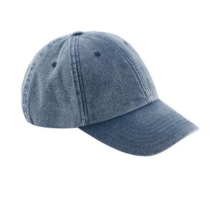 Beechfield Unisex Lågprofil Vintage Denim-Look Cap (2-pack)