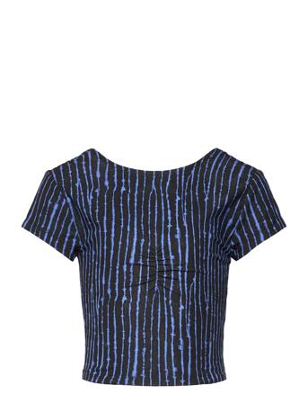 Viscose T-Shirt Tops T-Kortærmet Skjorte Blue Rosemunde Kids