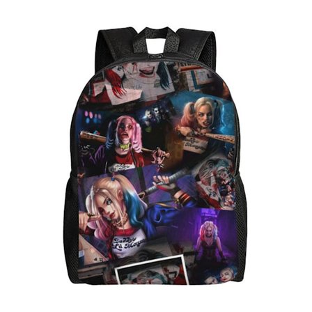 Harley Quinn -reppu, kevyt unisex-peruspäiväreppu, kirjakassi, läppärilaukku, reppu matkustamiseen, kouluun, toimistoon päivittäin - DCqw229