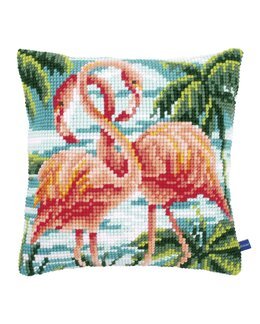Stickpackung Kissen Flamingos - Vervaco