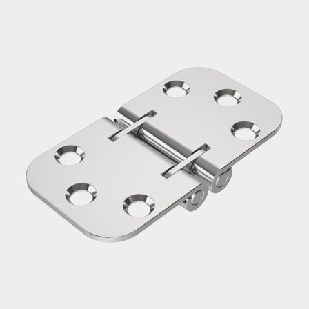 Bordsgångjärn Roca, 75 x 40 mm, med omvänd öppning, 180°, syrafast rostfritt stål (AISI 316)