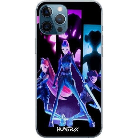 Kompatibelt Mobildeksel til Apple Apple iPhone 12 Pro Max Futuristisk jente gruppe illustrasjon med neonlys og sterke farger i sci-fi estetikk