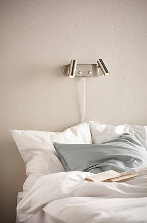 Jotex - LEE lampa ścienna - podwójna Satynowy nikiel - Kup Kinkiety firmy Jotex