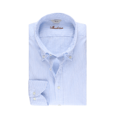 Stenströms Casual Blårandig Skjorta Skjortor Herr Blå M