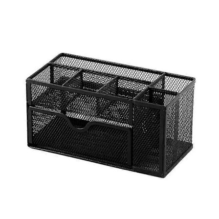 Nät Pennställ Kontor Skrivbord Lagerförvaringskorg Skrivmaterial Multifunktionell Hylla