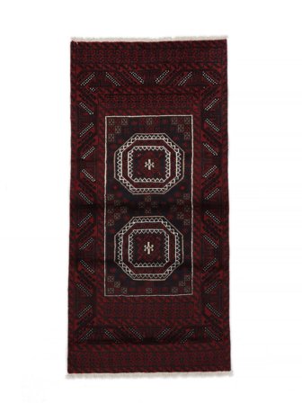Orientalisk Beluch Matta 91X188 Svart Ull, Persien