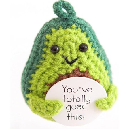 Positiva Avokadopresenter, Lyckobringande Presenter till Pojkvän Flickvän, Stickad Kreativ Ullvirkad Inspirerande Uppmuntran Unik Examenspresent