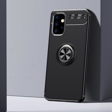 Samsung Galaxy A32 5G skal med Finger Ring och inbyggd plåt - Svart