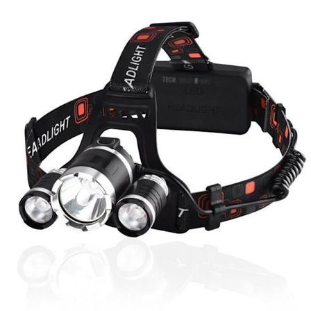 Huvudlampa - Tech Discount - Uppladdningsbar - 5000 lm - 4 lägen - USB