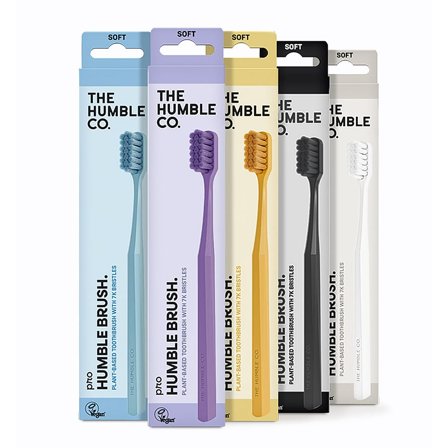 The Humble Co. Plant-based humble brush pro, ultra soft Mixed colors, Medicin & Pleje, Tandbørster, Voksentandbørster