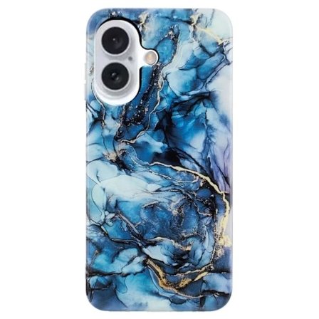 Marble design iPhone 16 cover - Grå