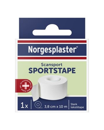 Norgesplaster Scansport sportstape 3,8 cm x 10 m 1 stk