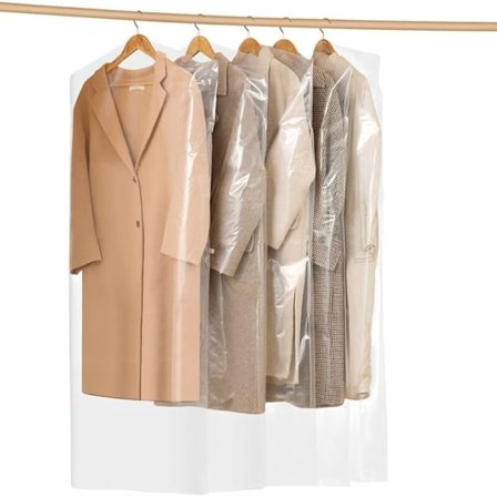 30 Stykker Tøjbetræk Støvtæt Betræk Støvtæt Pose Gennemsigtige Beskyttelsesbetræk til Kjoler Jakkesæt Frakker 60 x 120 cm