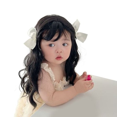 Barnehårstykke Nydelige jenter Kort krøllete hatt Komfortabel for barnefotografering