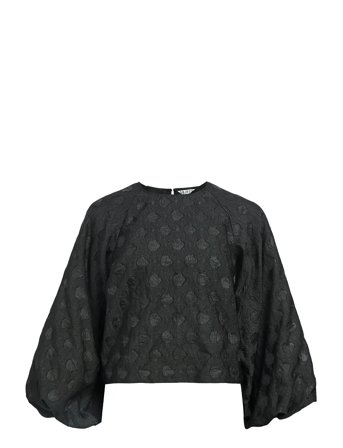 Objzammi L/S Re O-Neck Top 140 Black Object