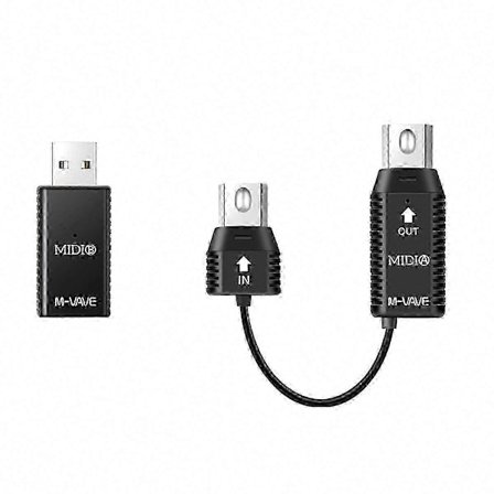 M-VAVE MS1 Mini Trådlöst MIDI System Adapter Plug and Play Svart SZRH A-D