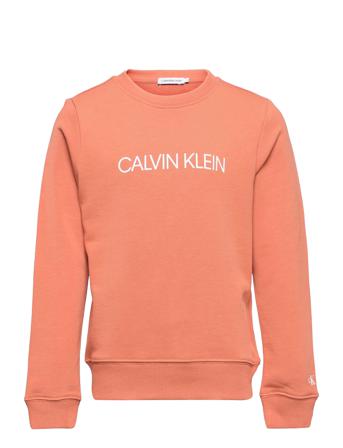 Institutional Logo Sweatshirt Sweat-shirt Tröja Orange Calvin Klein