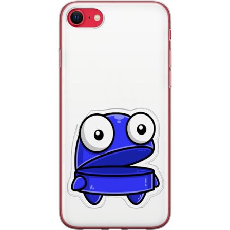 Kompatibel Mobilcover til Apple Apple iPhone 8 Blå tegneseriefigur med åbent udtryk og store øjne i sjov illustration
