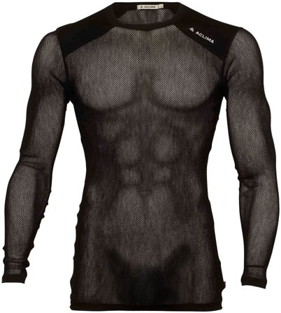 Aclima M's WoolNet Light Crewneck Jet Black
