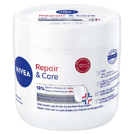 NIVEA Hudkräm Repair & Care Body Cream +Urea 400 ml Bodylotion kroppsoljor Unisex 400ML