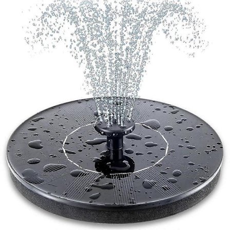 Solar fågelbad fontänpump, Uppgraderad 3.5w solar fontän med 6 munstycken, Fristående flytande solcellsdriven [DB]