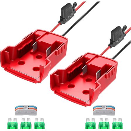 2 Pakkausta Power Wheel -sovitin Milwaukee M18 -akulle, 18 V Power Wheels -akkuadapterimuunnin