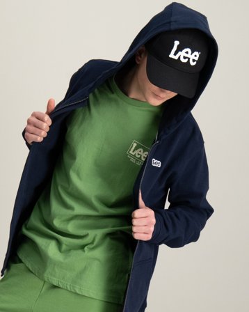 Lee Badge LB Zip Through Hoodie Sininen Hupparit/Hoodie Pojat - Kids Brand Store