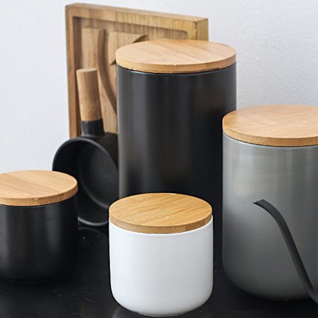 Keramisk förseglad burk, flerkornsförvaringsburk, köksmat