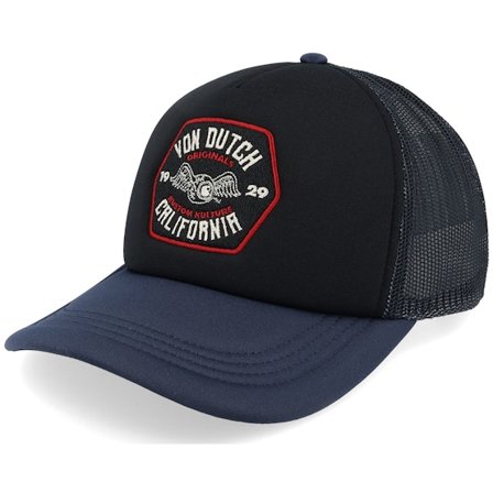 Von Dutch - Zwart trucker Cap - Foam Blue/Black Trucker @ Hatstore