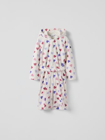 Bademantel herzen - 86|92 - kinderbekleidung - white - Polarn O. Pyret
