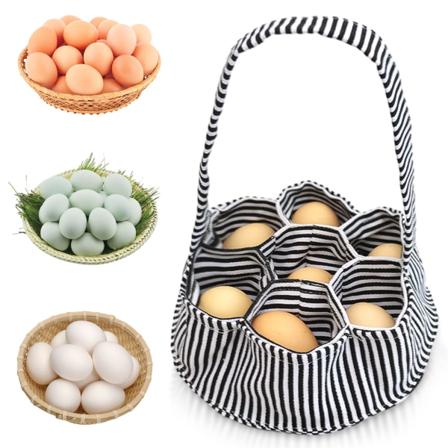 Färska ägg Tygkorg Slitstarkt skydd Praktiskt handtag