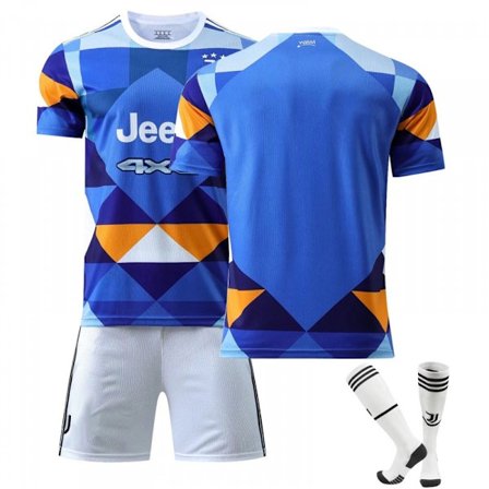 21/22 Juventus Tre borta Blå Barn Vuxna Fotbollströja Träningströja Träningströja 28