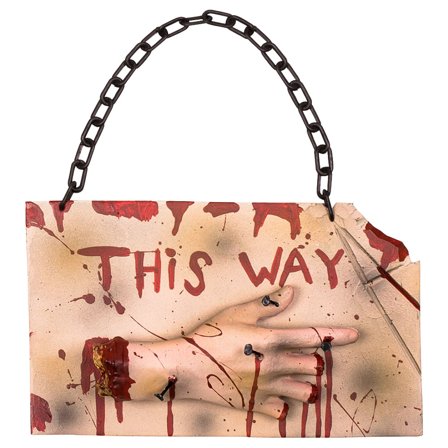 Kyltti This Way Halloween-koriste