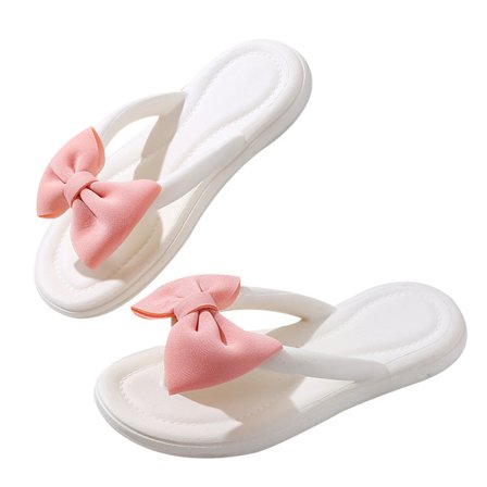 Dames Bow Pillow Flip Flops, Super Bløde Anti-Skrid Sikkerhedssandaler