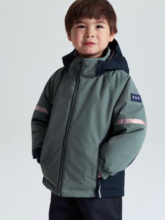 Polarn O. Pyret - Waterproof padded jacket ICY - 128 - Childrenswear - green