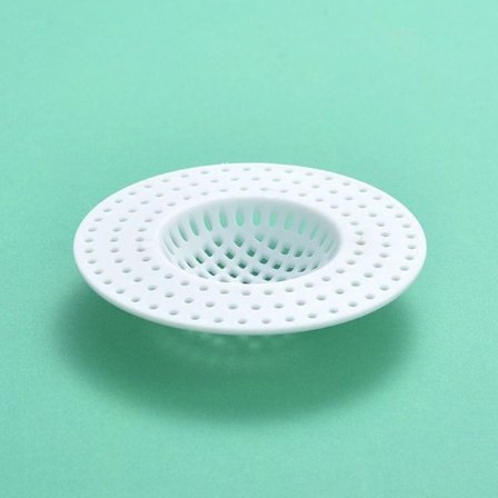 6 STK Vask Sil Plugg Filterkurv HVIT