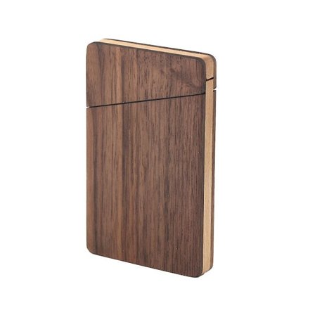 Bærbar træ visitkortholder til mænd og kvinder, forretningsgave, kortholder i valnøddetræ