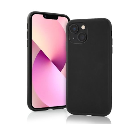 iphone 14 plus silikon fodral svart