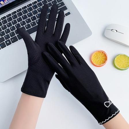 Kesä aurinkosuojakäsineet Kosketusnäyttökäsineet MUSTA black