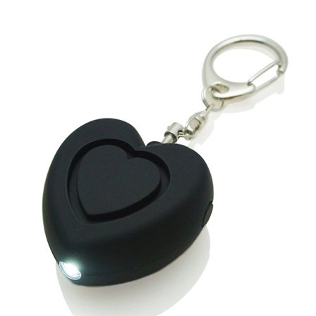 Bærbart jentesikkerhetsalarm selvforsvar med LED-lys Rosa