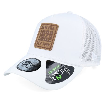 New Era - Weiss trucker Cap - Ne Repreve White A-Frame Trucker @ Hatstore