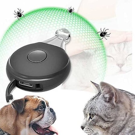 Ultralyd Flea & Tick Protection Kjæledyr Ultralyd Anheng Mot Flått Usb Lading av Høy Kvalitet, Ultralyd Skadedyrbekjemper Med Blinkende Lys, 