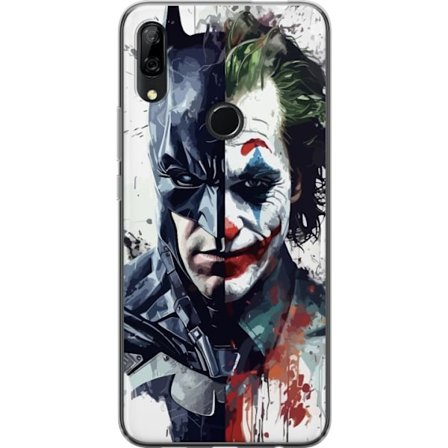 Yhteensopiva Puhelinkuori Huawei Huawei P Smart Z Jakettu muotokuva Batmanista ja Jokerista dramaattisessa kuvituksessa, kuvankaunis supersankariteema