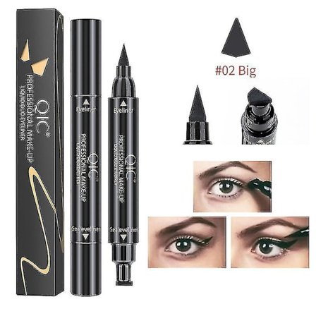 Eyeliner-leimasin Aloittelijaystävällinen Kaksipuolinen nestemäinen eyeliner-kynä Vedenpitävä Tahraamaton Silmä B