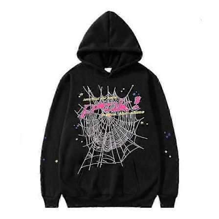 Spider Web Grafik Hoodie, Bomulds Pullover Sweatshirt til Mænd og Kvinder - Perfekt