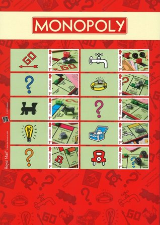 England - Brætspillet Monopoly - Postfrisk ark