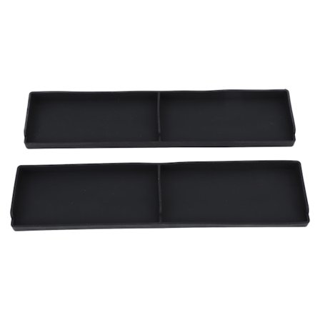 2 st Magnetisk Spishäll Hylla Kryddställ 2 Zoner Lätt Rengöring Köksorganisatör Svart